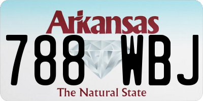 AR license plate 788WBJ