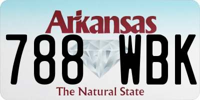 AR license plate 788WBK