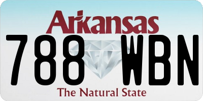 AR license plate 788WBN