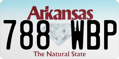 AR license plate 788WBP