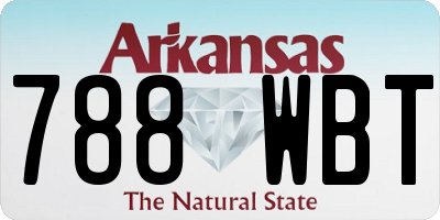 AR license plate 788WBT