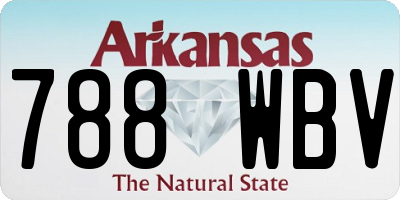AR license plate 788WBV