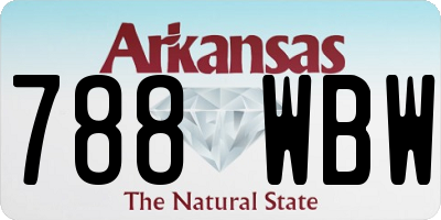 AR license plate 788WBW