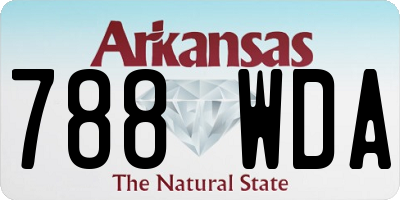 AR license plate 788WDA