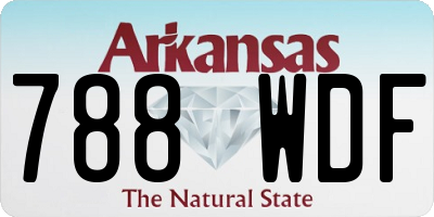 AR license plate 788WDF