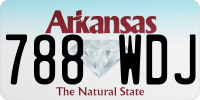 AR license plate 788WDJ