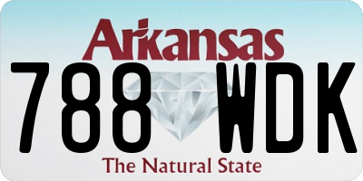 AR license plate 788WDK