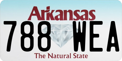 AR license plate 788WEA