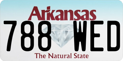 AR license plate 788WED