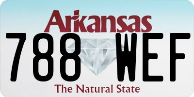 AR license plate 788WEF