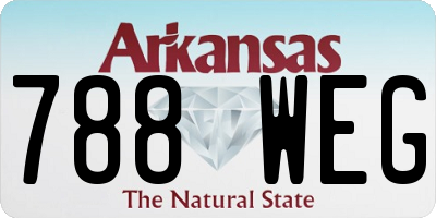 AR license plate 788WEG