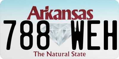AR license plate 788WEH