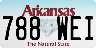 AR license plate 788WEI
