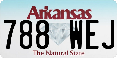 AR license plate 788WEJ
