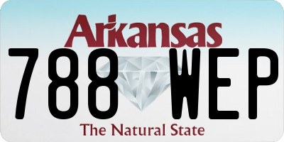 AR license plate 788WEP