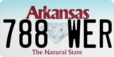 AR license plate 788WER