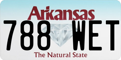 AR license plate 788WET