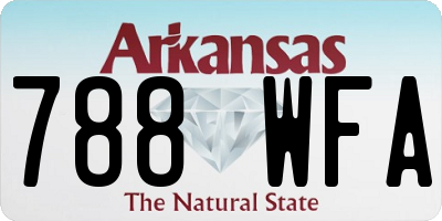 AR license plate 788WFA