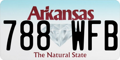 AR license plate 788WFB