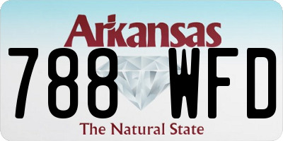 AR license plate 788WFD