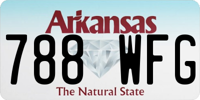 AR license plate 788WFG