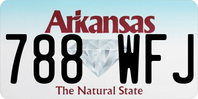 AR license plate 788WFJ