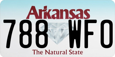 AR license plate 788WFO