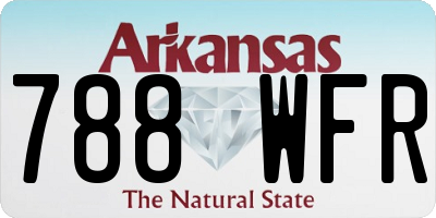 AR license plate 788WFR