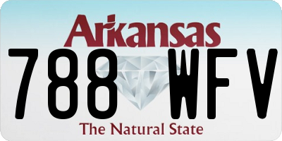 AR license plate 788WFV