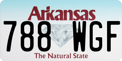 AR license plate 788WGF