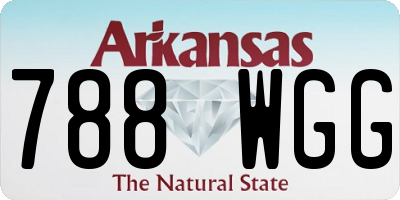 AR license plate 788WGG