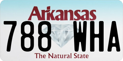 AR license plate 788WHA