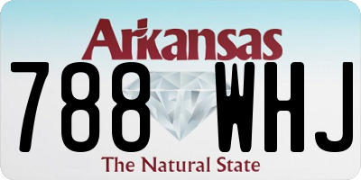 AR license plate 788WHJ