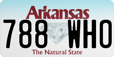 AR license plate 788WHO