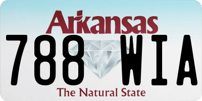 AR license plate 788WIA