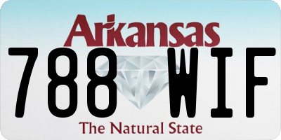 AR license plate 788WIF