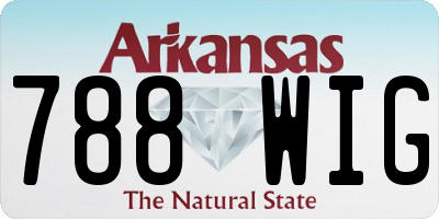 AR license plate 788WIG
