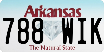 AR license plate 788WIK