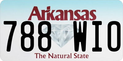AR license plate 788WIO