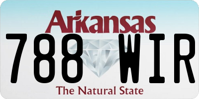 AR license plate 788WIR