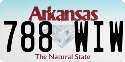 AR license plate 788WIW