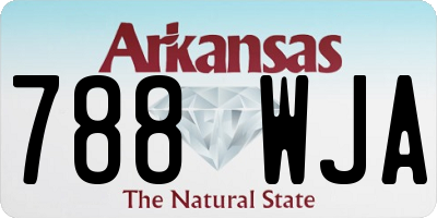 AR license plate 788WJA