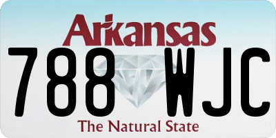 AR license plate 788WJC