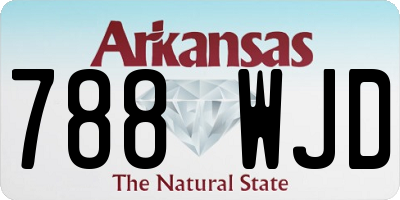 AR license plate 788WJD