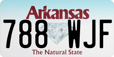 AR license plate 788WJF