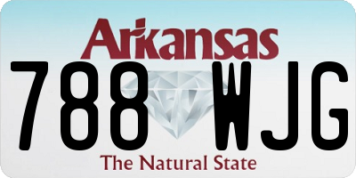 AR license plate 788WJG