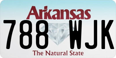 AR license plate 788WJK