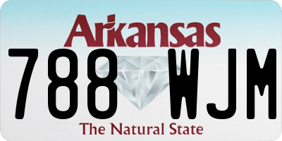AR license plate 788WJM