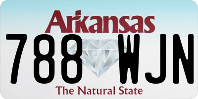 AR license plate 788WJN