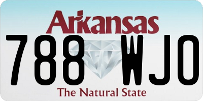 AR license plate 788WJO
